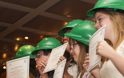 Green helmets